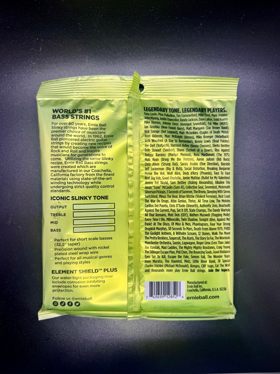 Ernie Ball Regular Slinky Nickel Wound Short Scale Electric Bass Strings 45-105 Gauge