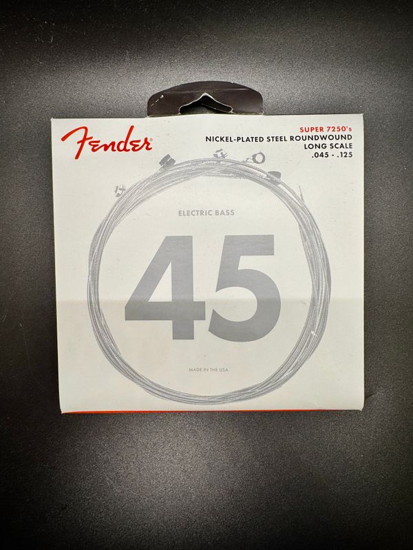 Fender 7250 Long Scale, 5 String, 7250-5M .045-.125,  Roundwound Bass Strings, Nickel Plated Steel