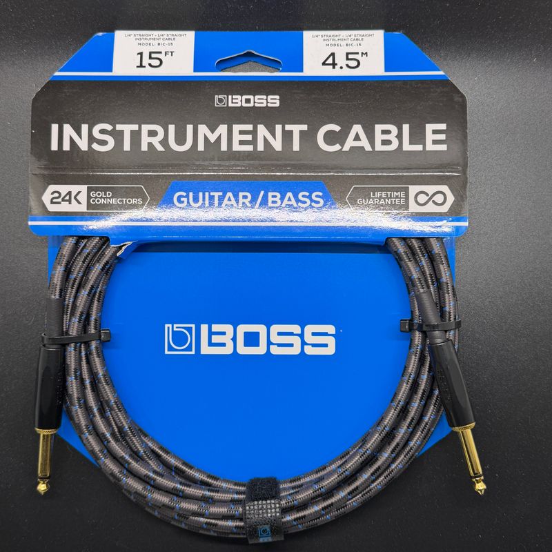 Boss BIC-15 Straight to Straight Instrument Cable - 15 foot