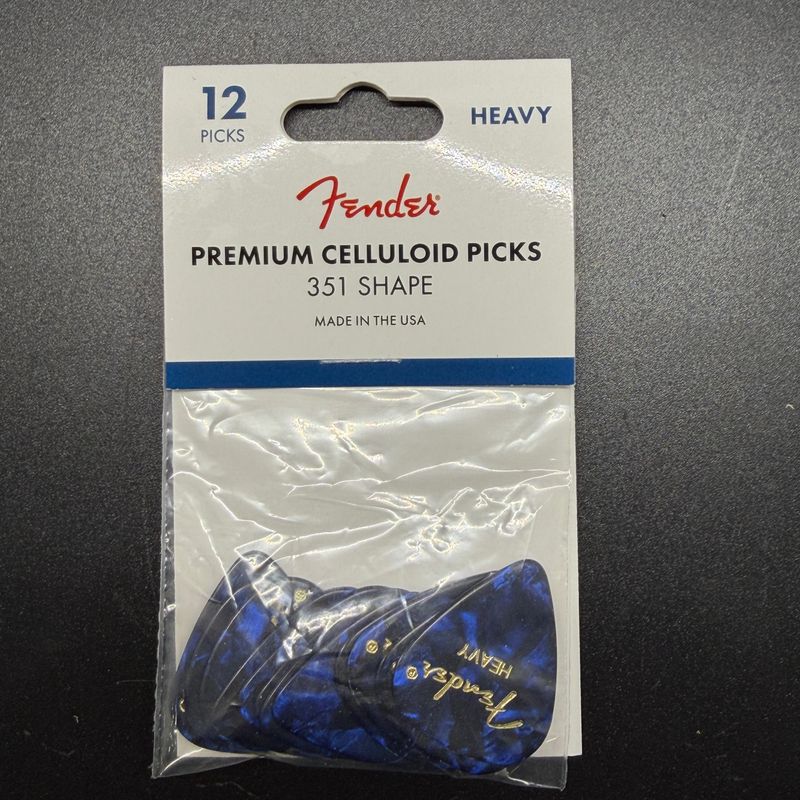 Fender Premium Celluloid Picks 351 Heavy 10pk - Blue