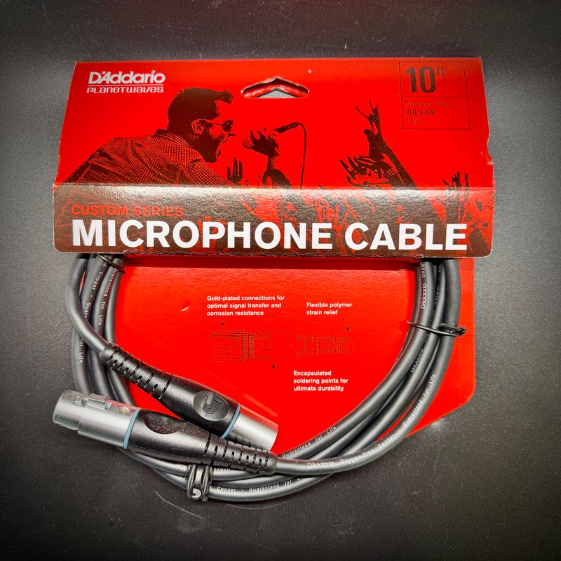 DAddario Custom Series Microphone Cable — 10ft