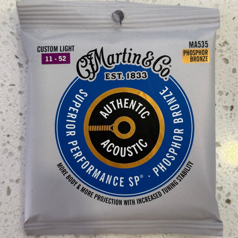 Martin Authentic MA535 SP Phosphor Bronze Acoustic Strings - 11-52