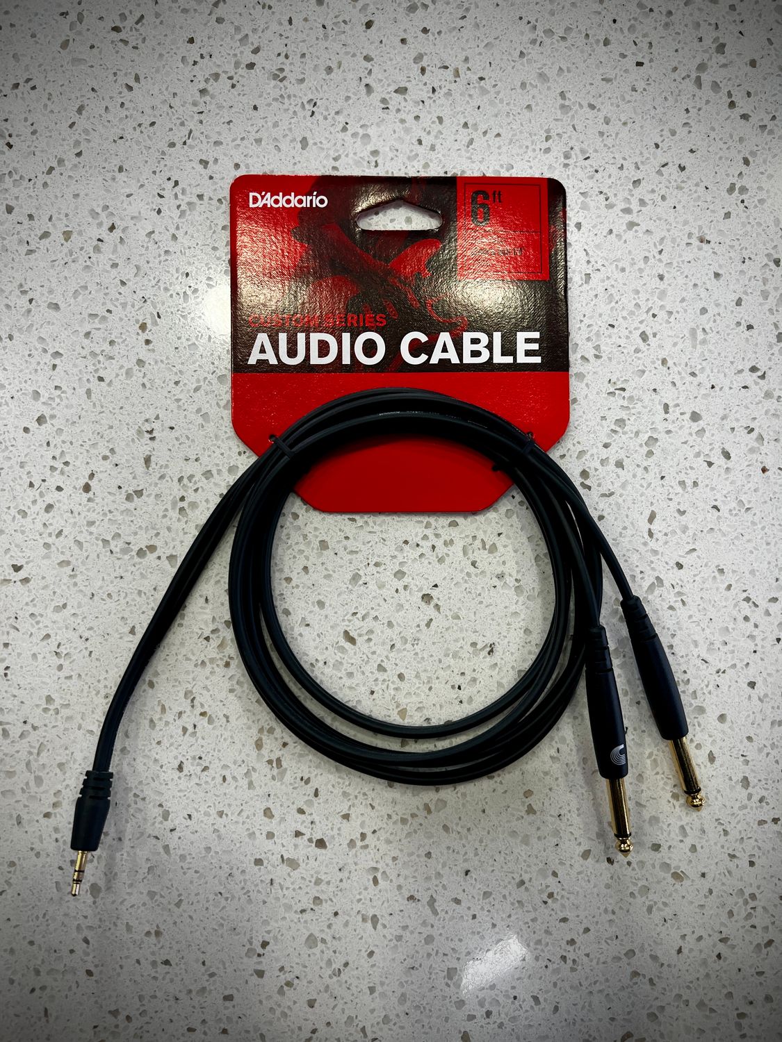DAddario Custom Series 3.5mm to Dual 1/4" 6ft Audio Cable