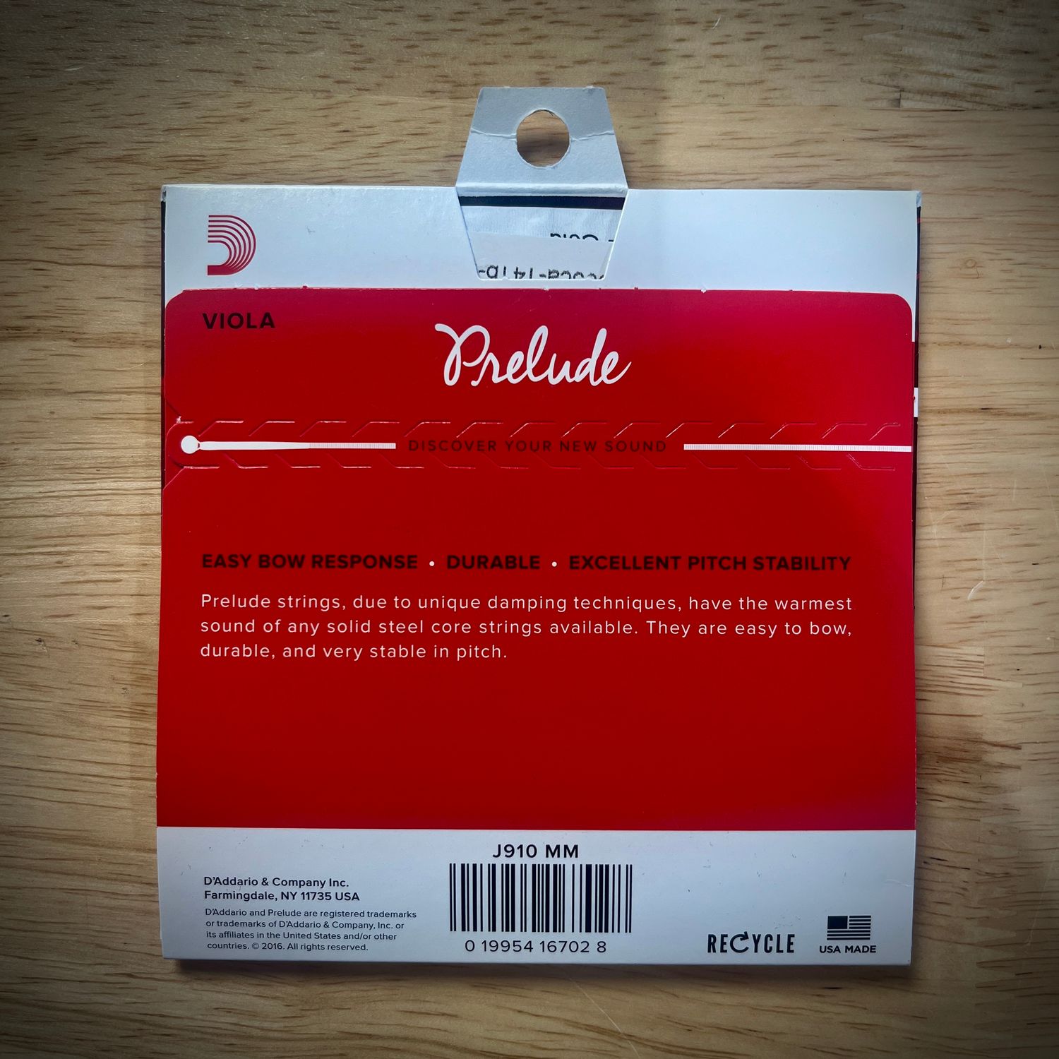 D'addario Prelude Medium Viola Strings Set
