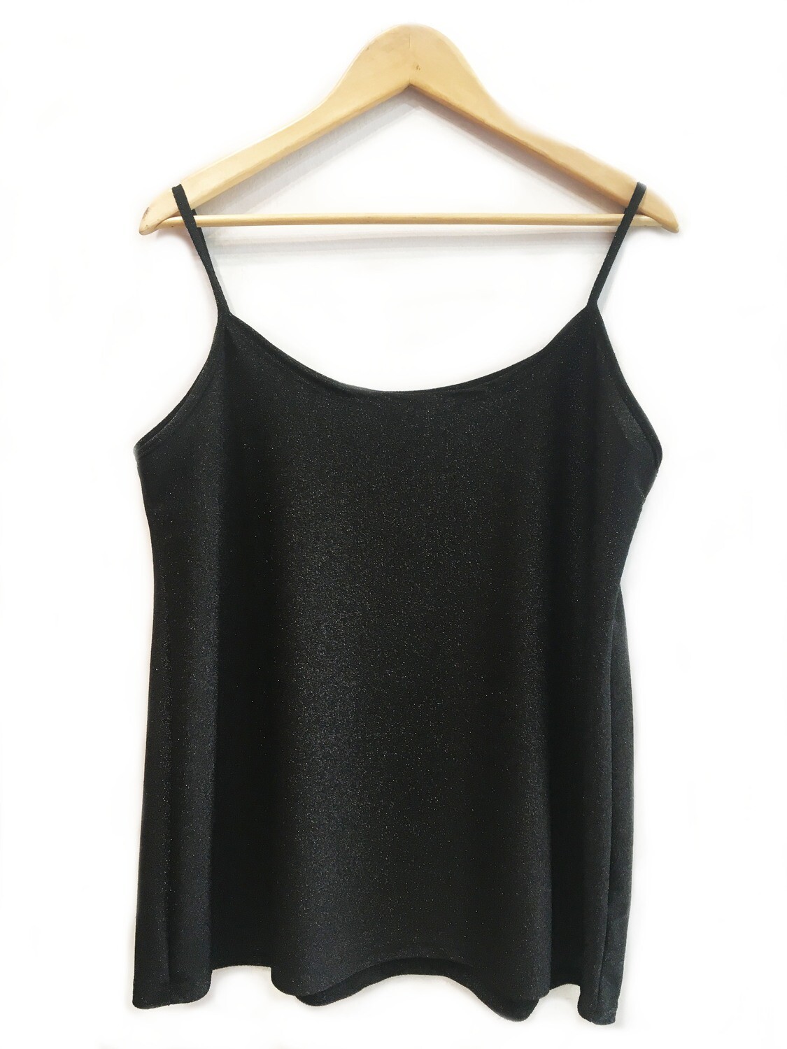 musculosa de lurex, color: negro