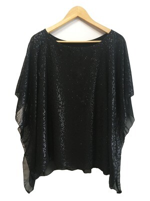 Casaca gasa pechera lurex