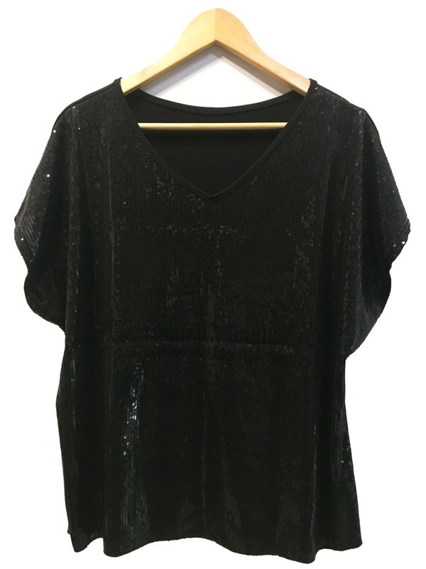 remera microfibra lentejuelas