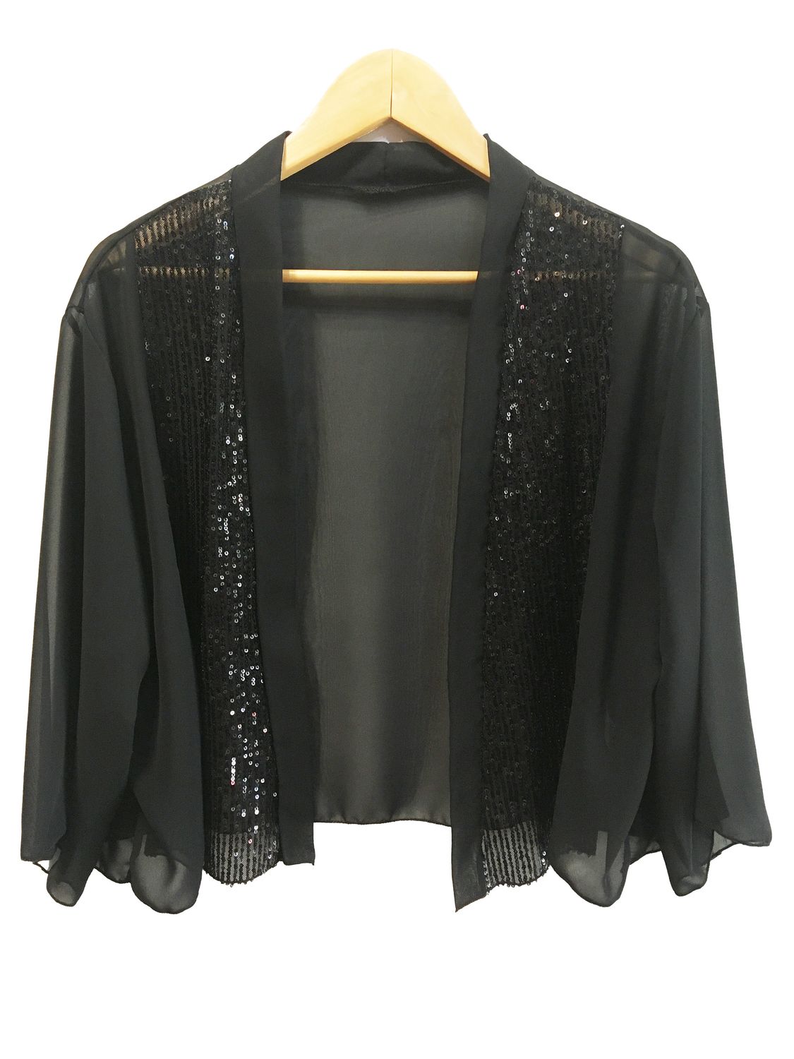 saco corto con mangas, color: negroNegro