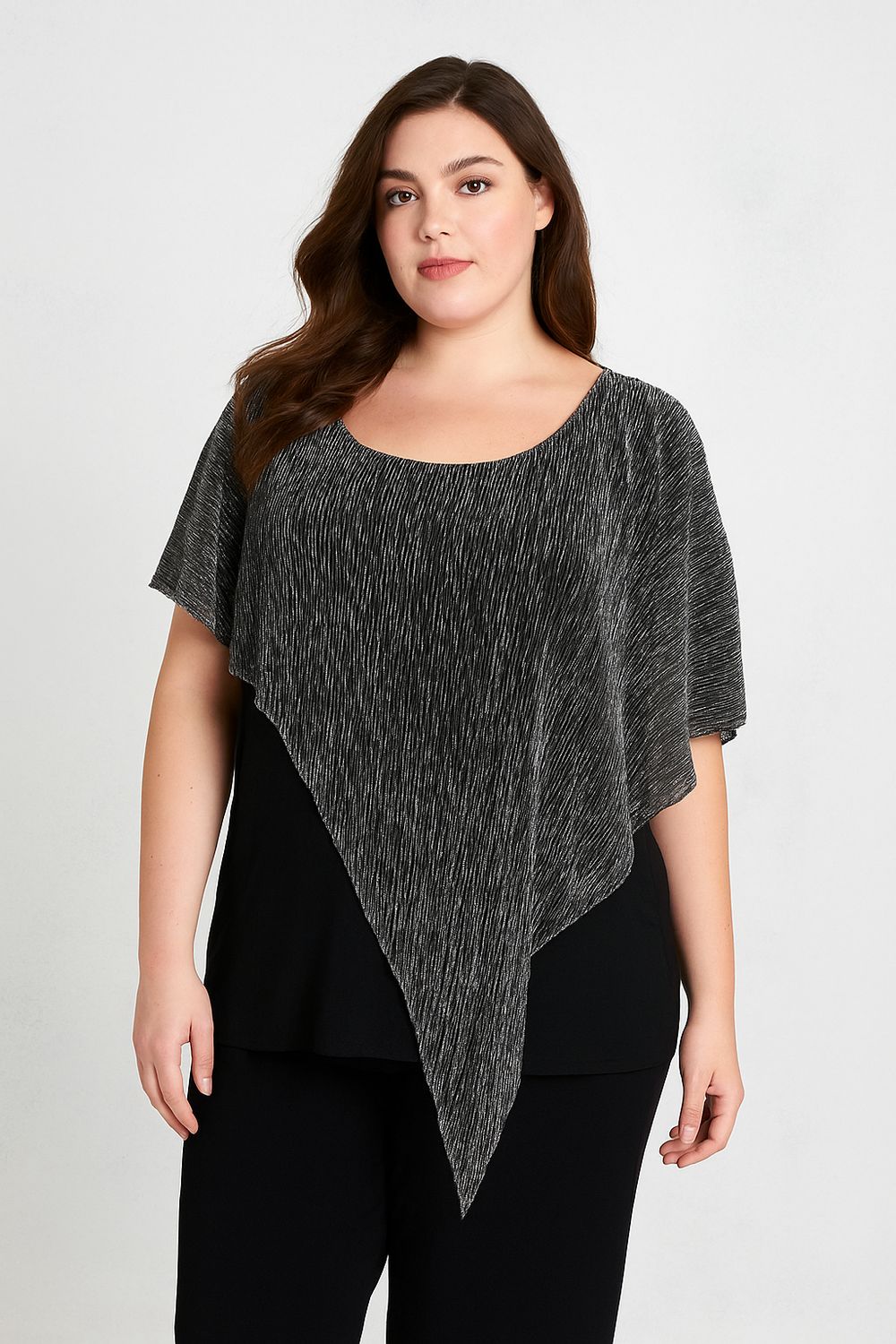 musculosa gasa con capa lurex