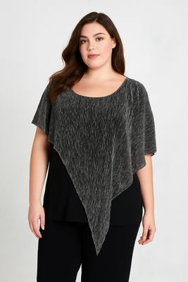 musculosa gasa con capa lurex