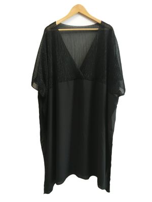 túnica V gasa plisada y lisa.