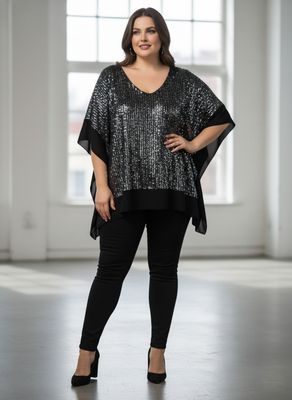 casaca pechera en lentejuelas