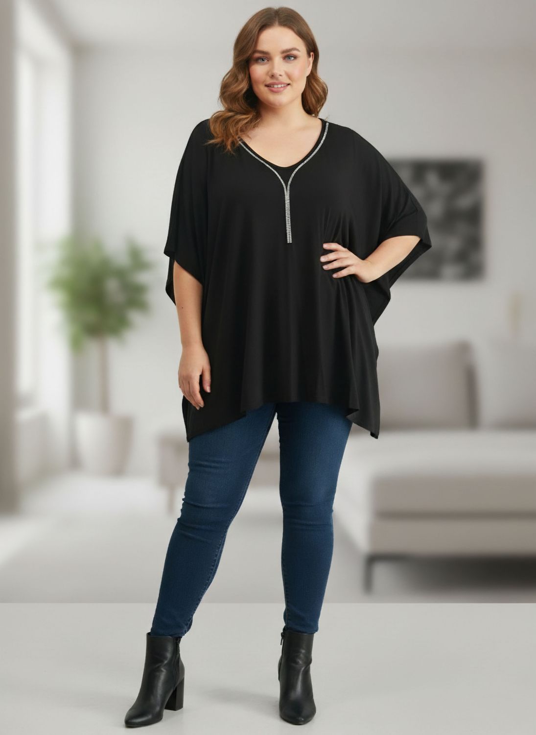 Remera tipo Poncho mc