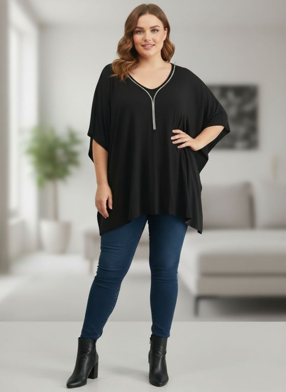 Remera tipo Poncho mc