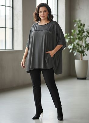 remera poncho canesú lurex