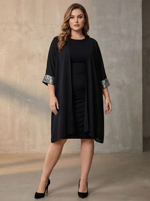 saco gasa puño lentejuelas