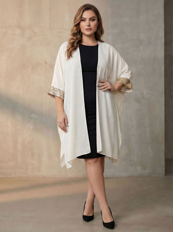 saco gasa puño lentejuelas