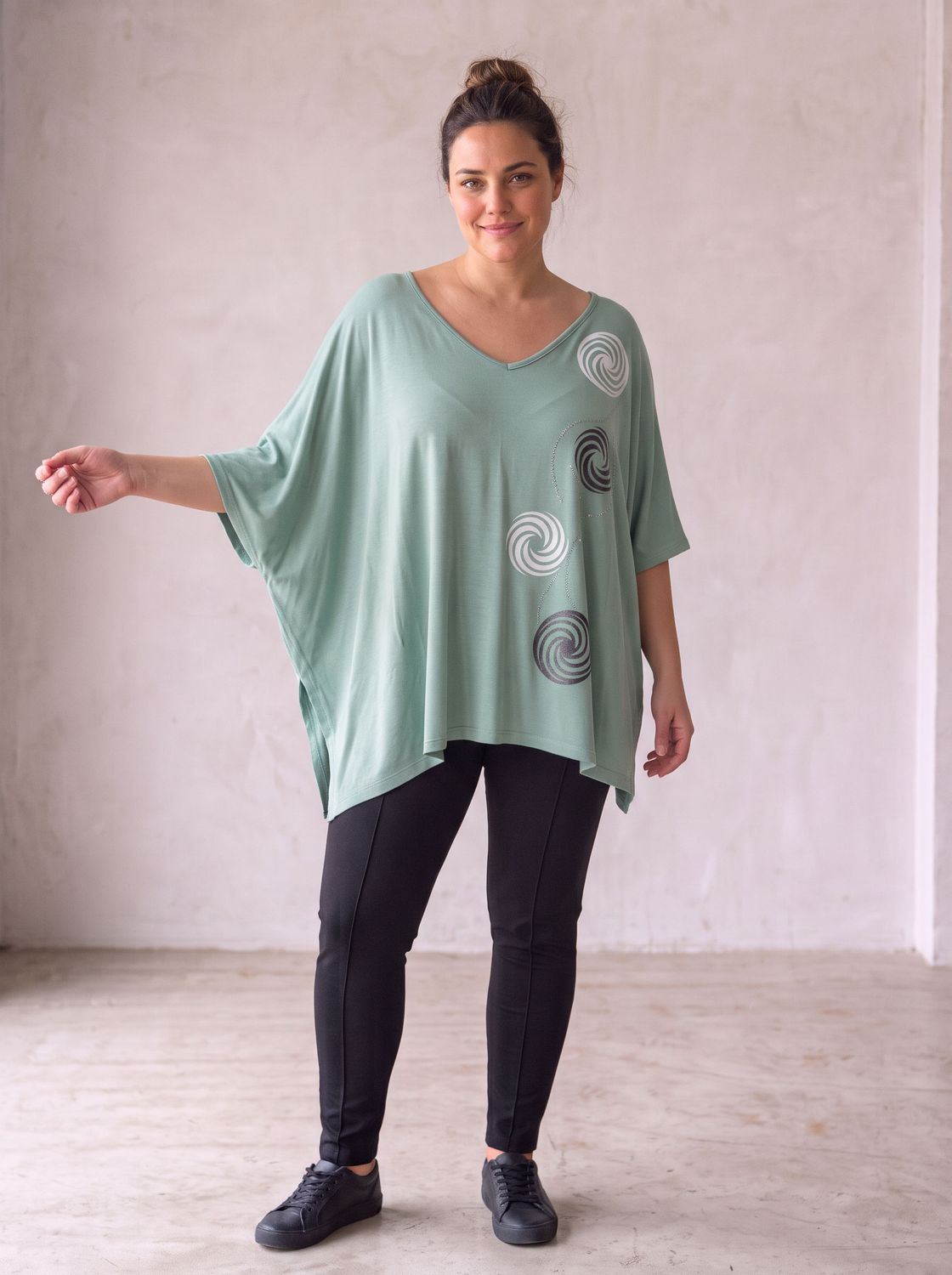 Remera tipo Poncho mc