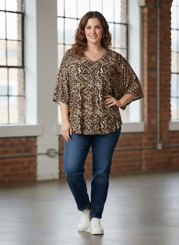 remera puño ancho microfibra estampada