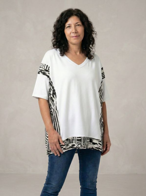 remera combi U animal Print