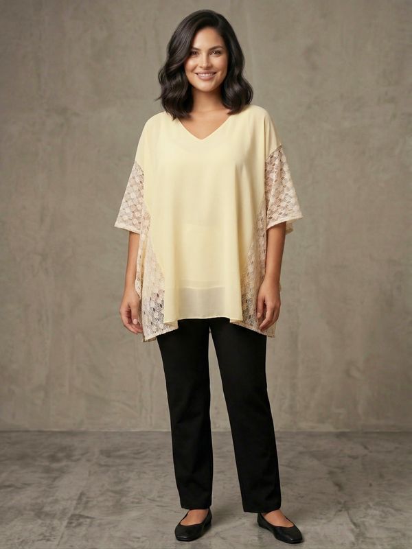 casaca gasa manga crochet tipo poncho