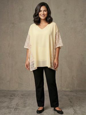 casaca gasa manga crochet tipo poncho