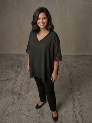 casaca gasa manga crochet tipo poncho