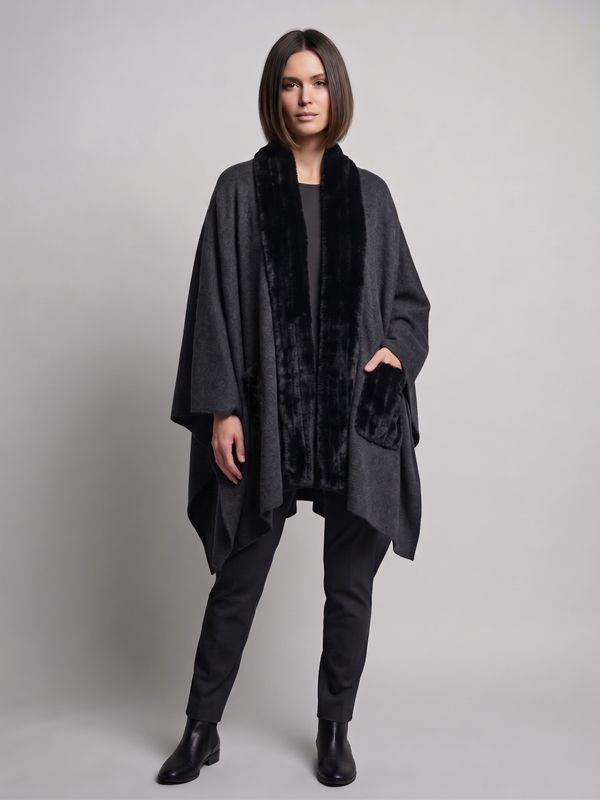 ruana lanilla peluche