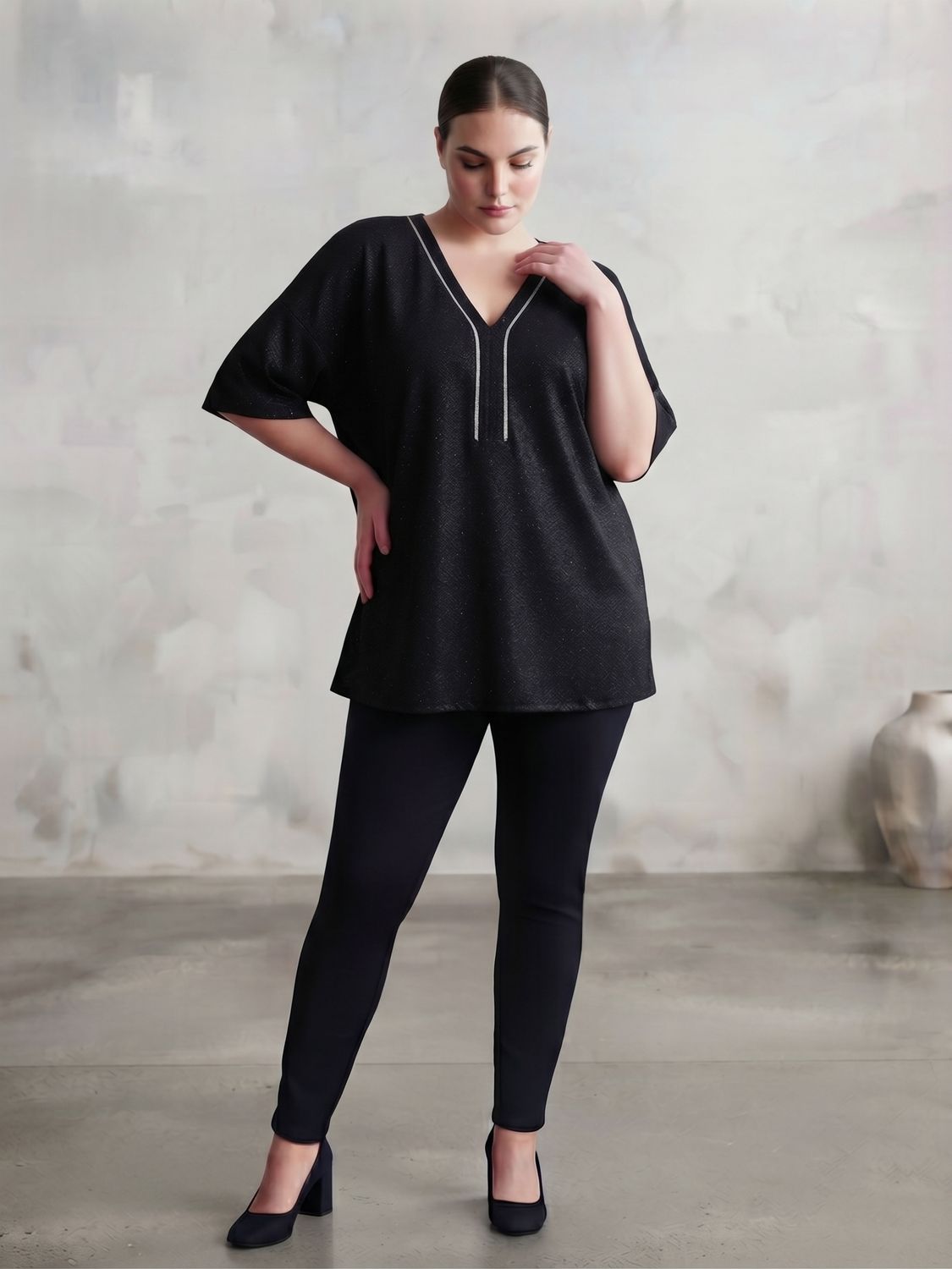 remera lurex strass Y