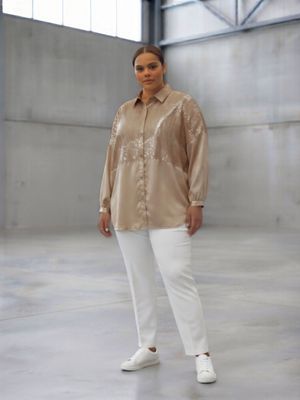 camisa gasa con lentejuelas