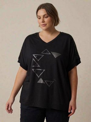 remera hombro lentejuelas