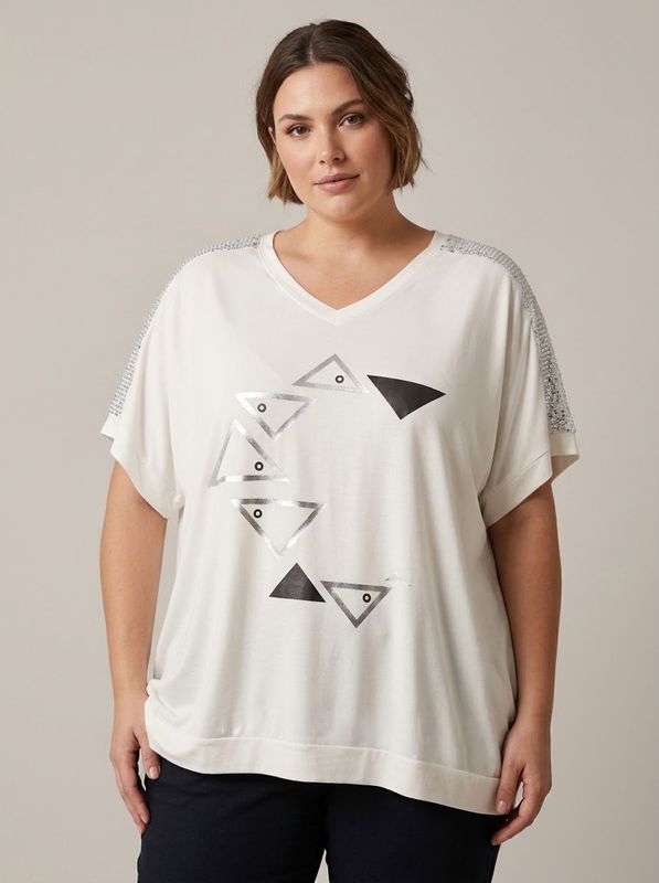 remera hombro lentejuelas