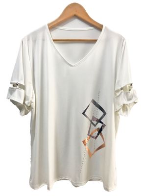 remera microfibra perlas manga