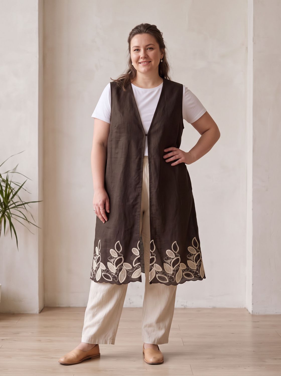 chaleco lino