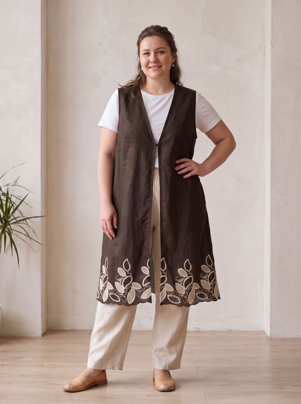 chaleco lino