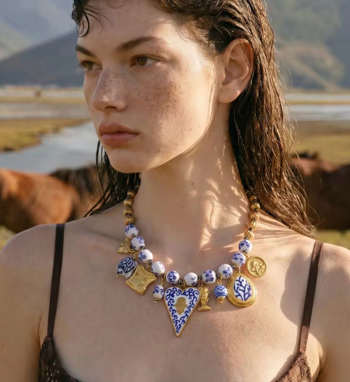 Santorini Charm Necklace