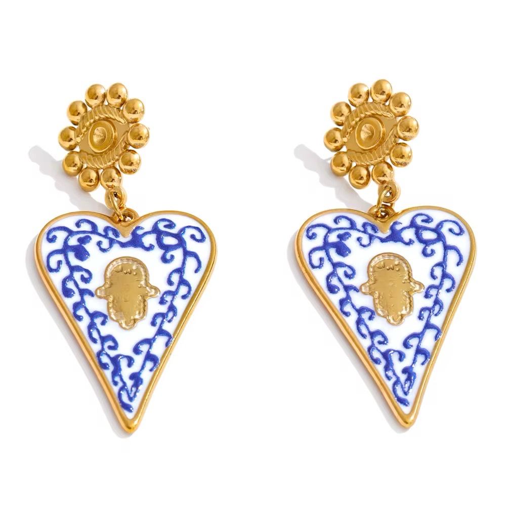 Santorini Heart Earrings