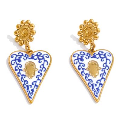 Santorini Heart Earrings