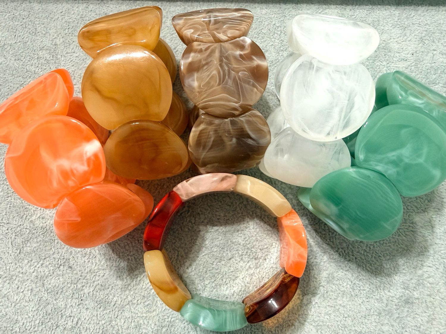 Marble Resin Statement Bracelet ⭐