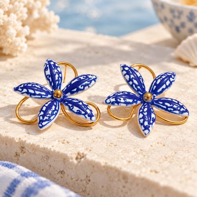 Flor Azul Earrings