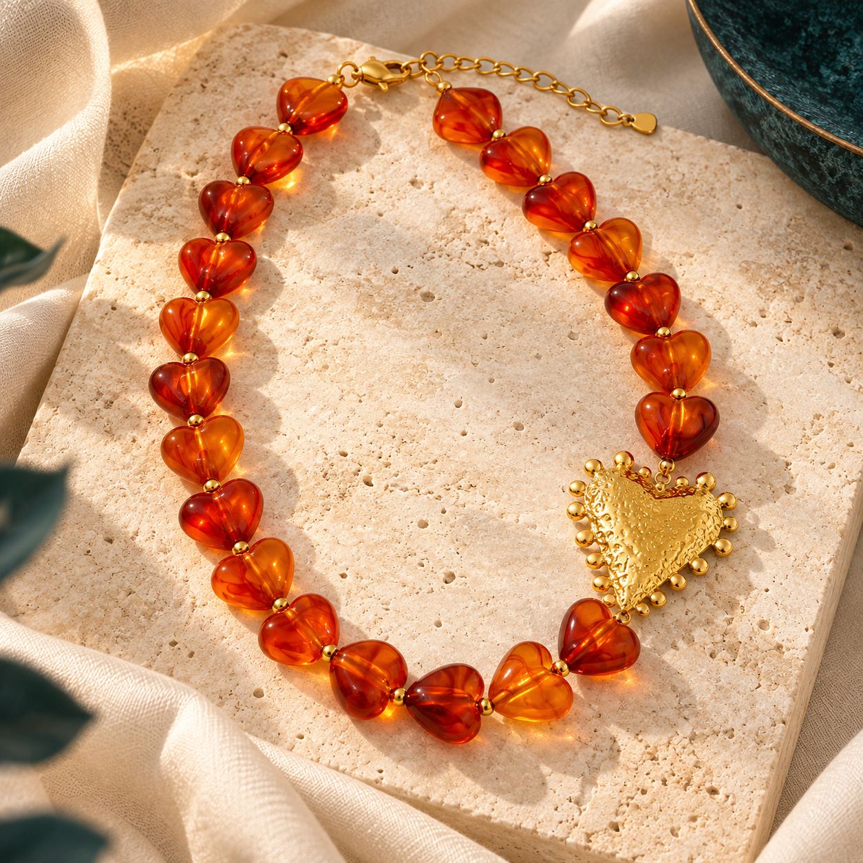 Honey Heart Necklace