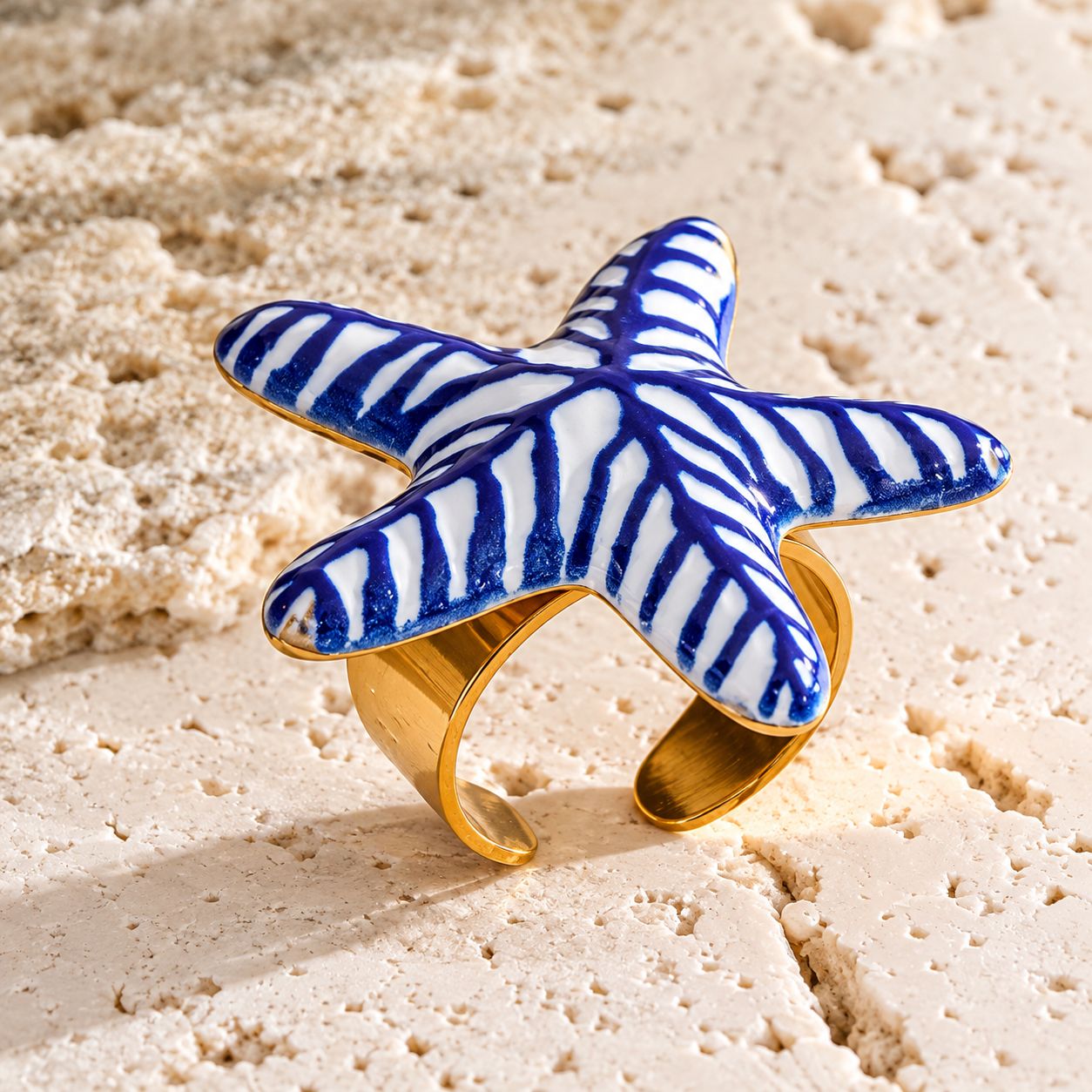 Azure Starfish Ring