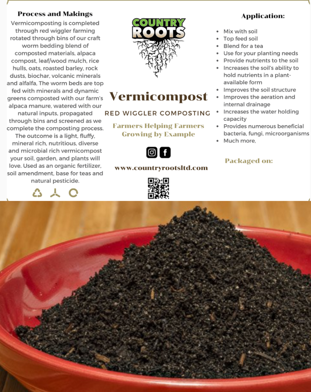 Vermicompost/Worm Castings - Country Roots