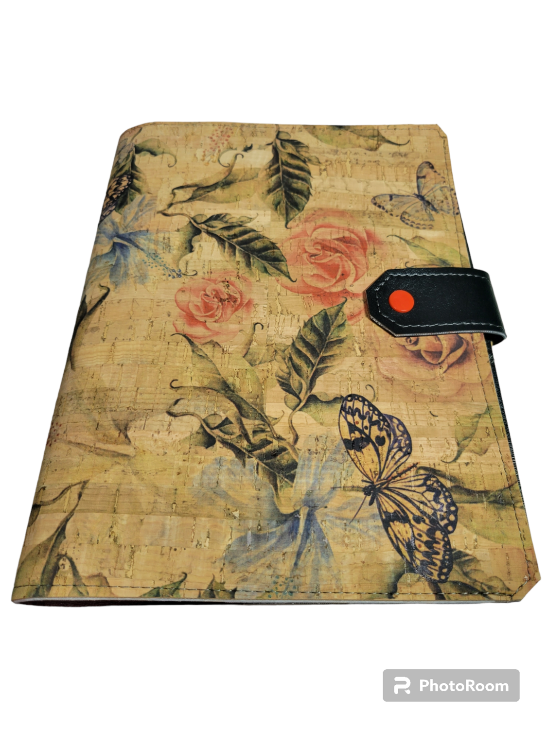 Floral Print Cork Leather Composition notebook cover