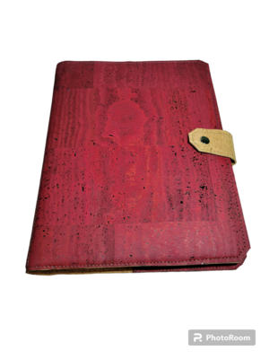 Red Cork Leather Spiral notebook cover