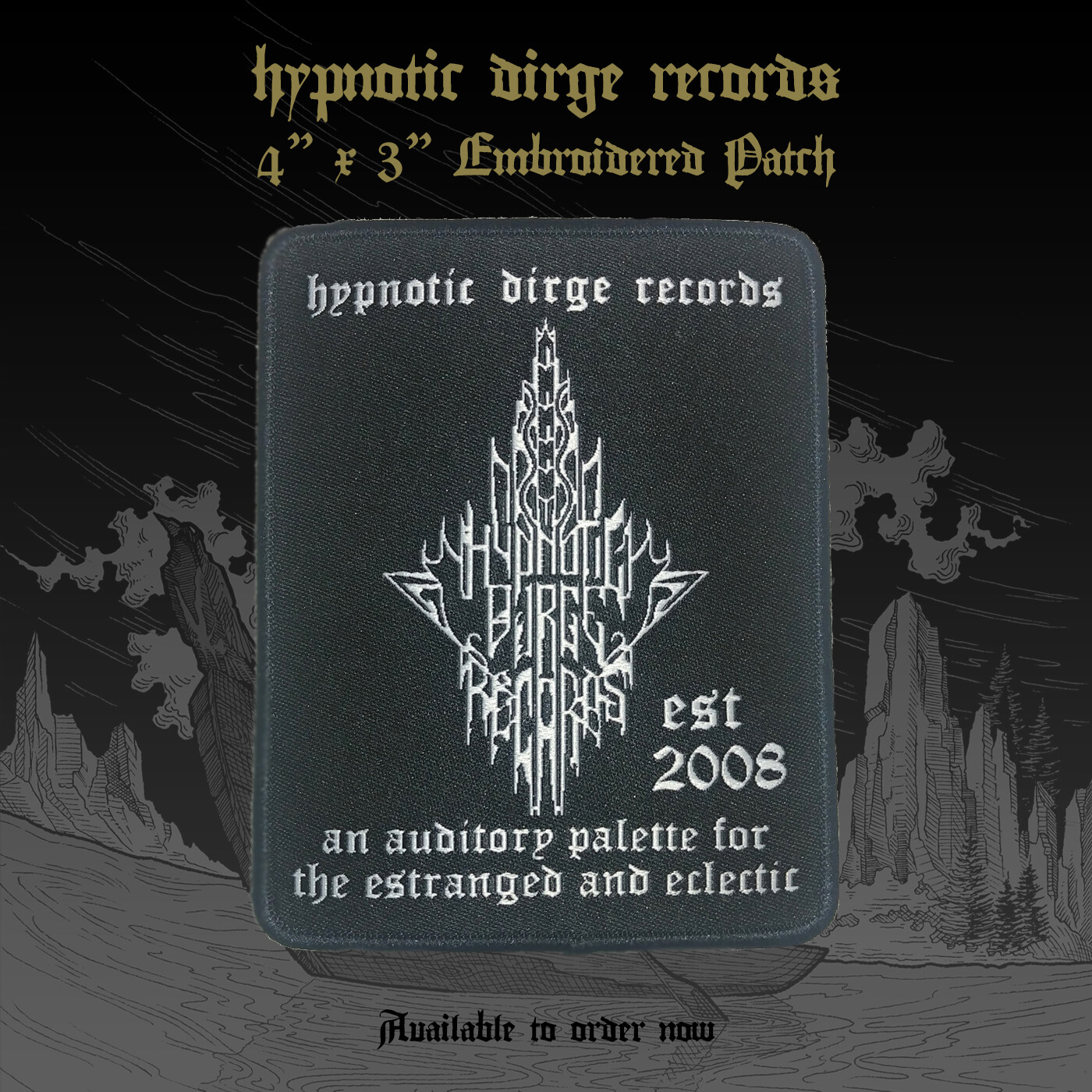 Hypnotic Dirge Records Embroidered Patch