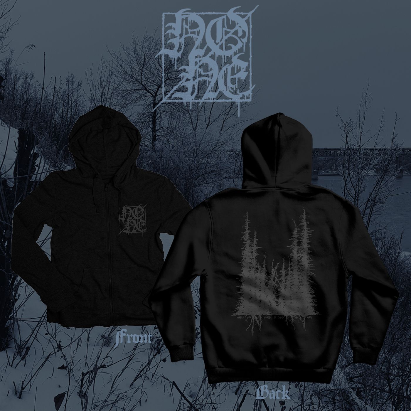 NONE - &quot;Where the World is Dead and Gray&quot; Hoodie