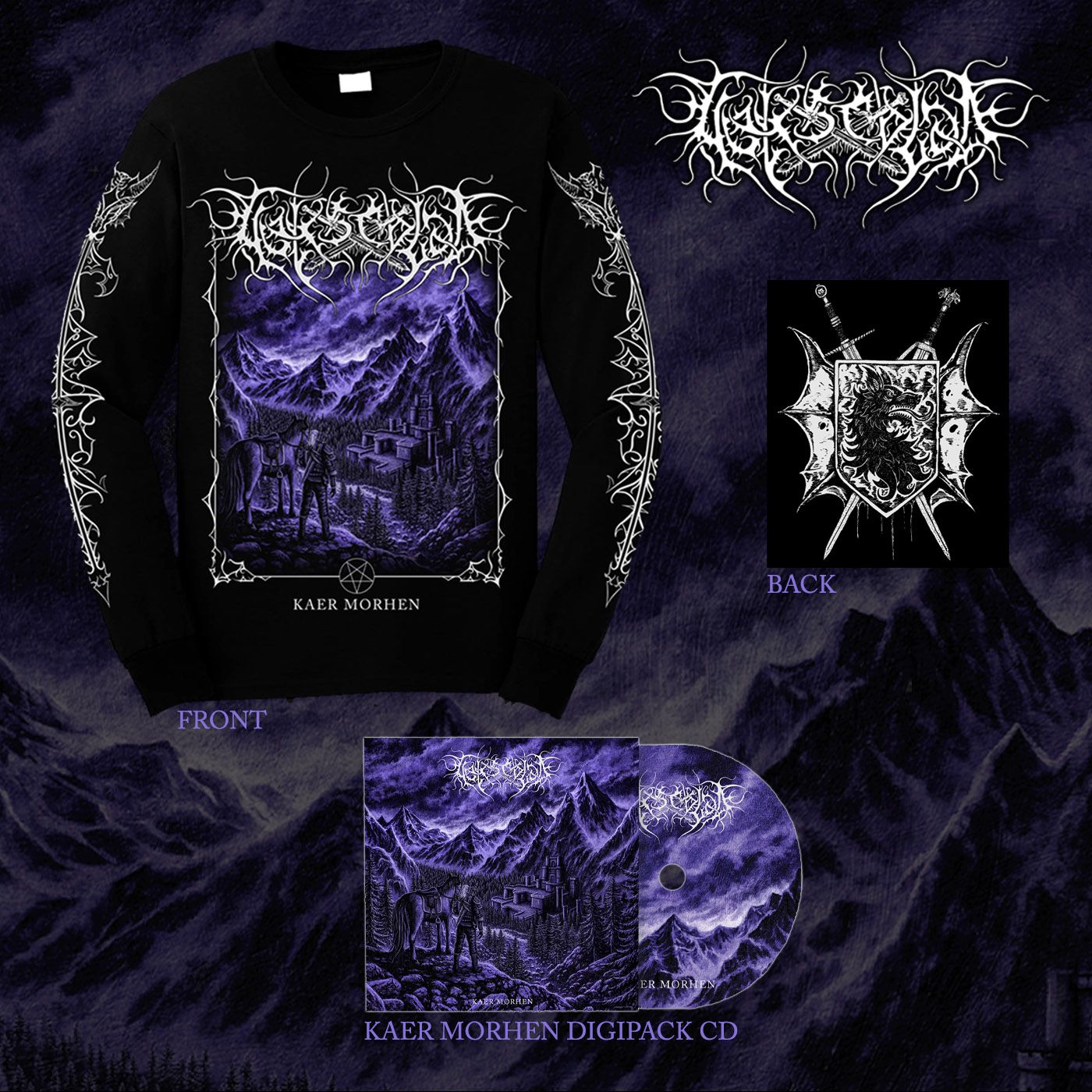 Hekseblad - &quot;Kaer Morhen&quot; Long-Sleeve Shirt / CD Bundle