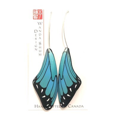 Earrings - Butterfly Wing - Aqua