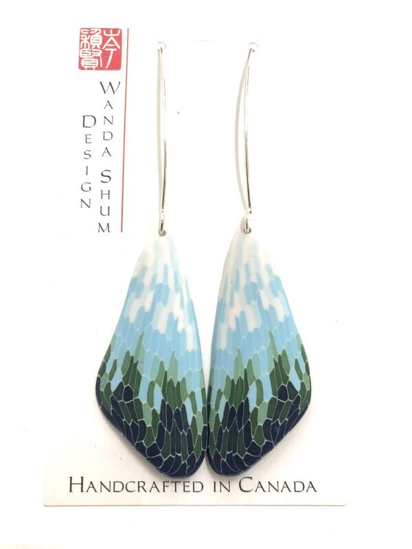 Earrings - Dragonfly Wing - Aqua